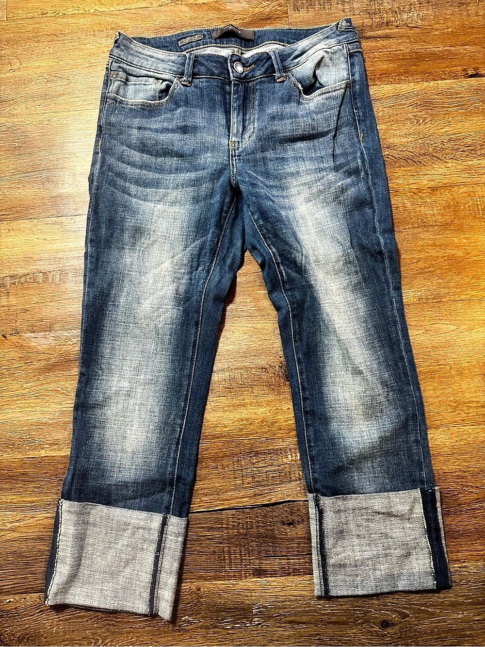 Not Your Daughter's Jeans Straight Leg Cuffed Jeans Blue Size 6